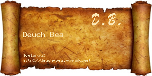 Deuch Bea névjegykártya